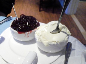 Clotted cream and jam